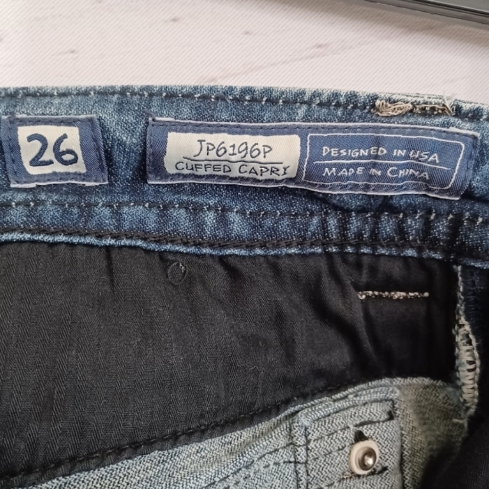 MISS ME Women's Blue Embellished Cropped Low Rise Jeans Capri Pants Size 26 - Picture 8 of 11